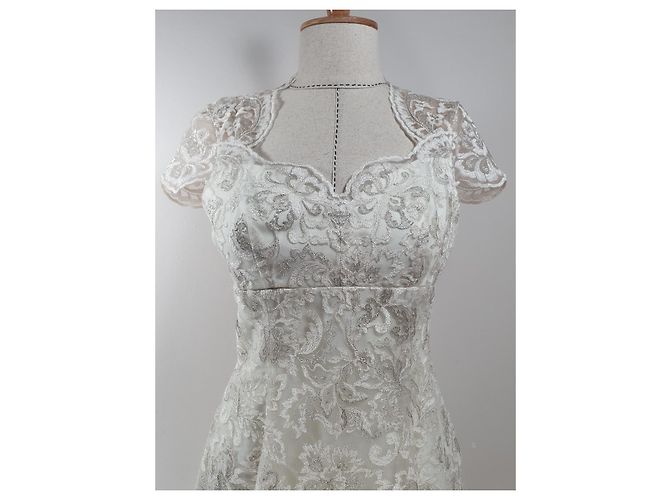 Marchesa Notte Kleid Ecru Weiß - Ansicht 3