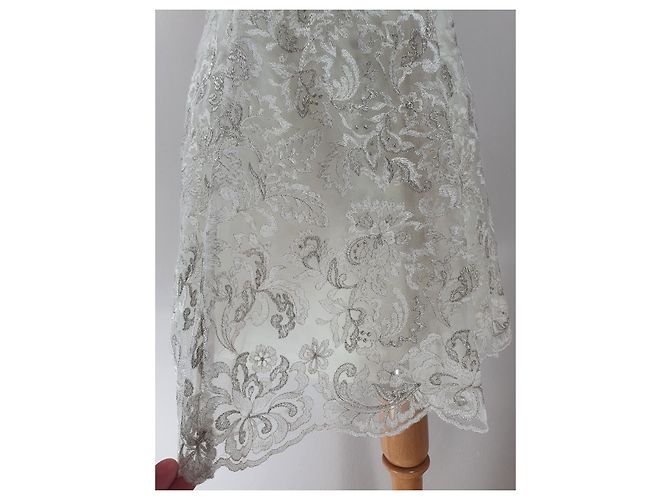 Marchesa Notte Kleid Ecru Weiß - Ansicht 4