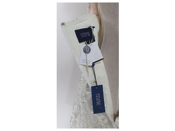 Marchesa Notte Kleid Ecru Weiß - Ansicht 9