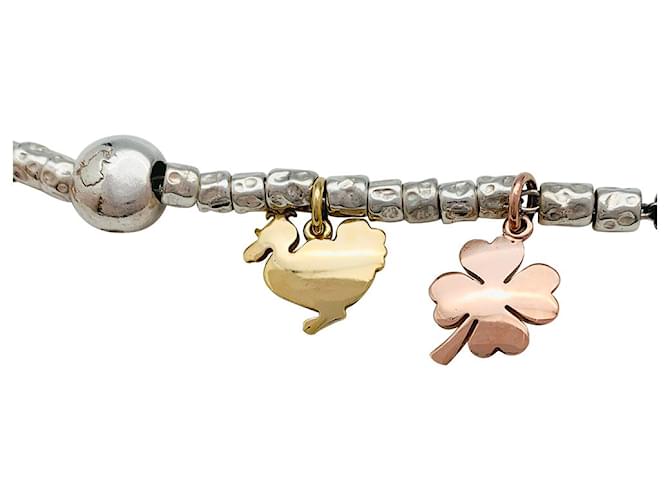 Dodo Pomellato Bracciale con ciondoli Dodo, argento e oro. - vista 3