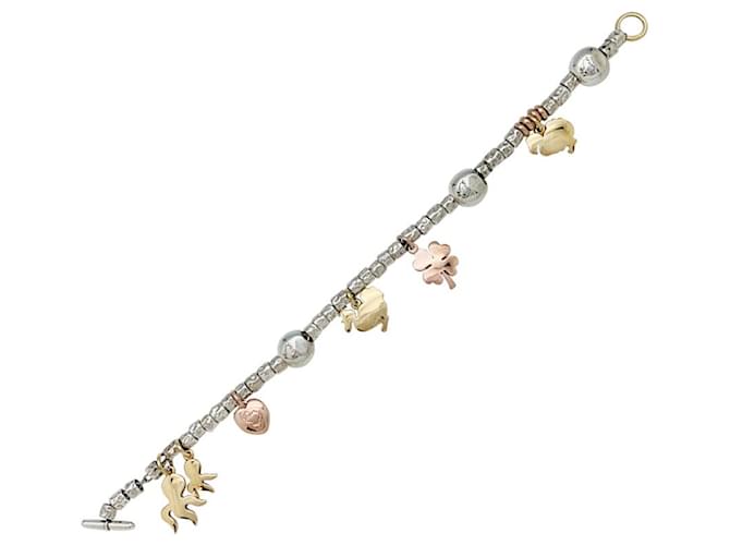 Dodo Pomellato Bracciale con ciondoli Dodo, argento e oro. - vista 4