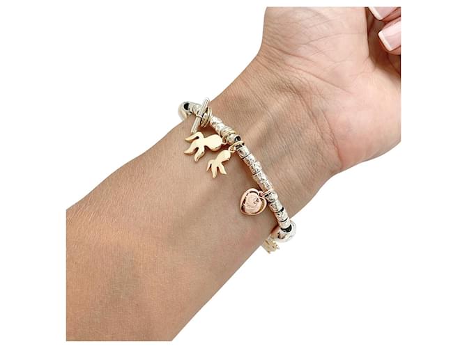 Dodo Pomellato Bracciale con ciondoli Dodo, argento e oro. - vista 7
