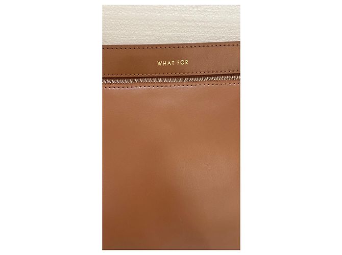Autre Marque What For Leder Rucksack Hellbraun - Ansicht 3