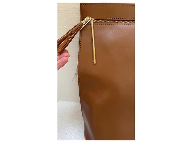 Autre Marque What For Leder Rucksack Hellbraun - Ansicht 4
