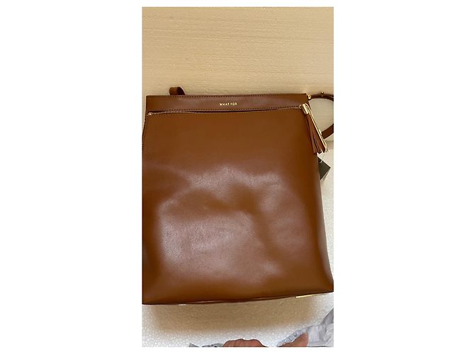 Autre Marque What For Leder Rucksack Hellbraun - Ansicht 5