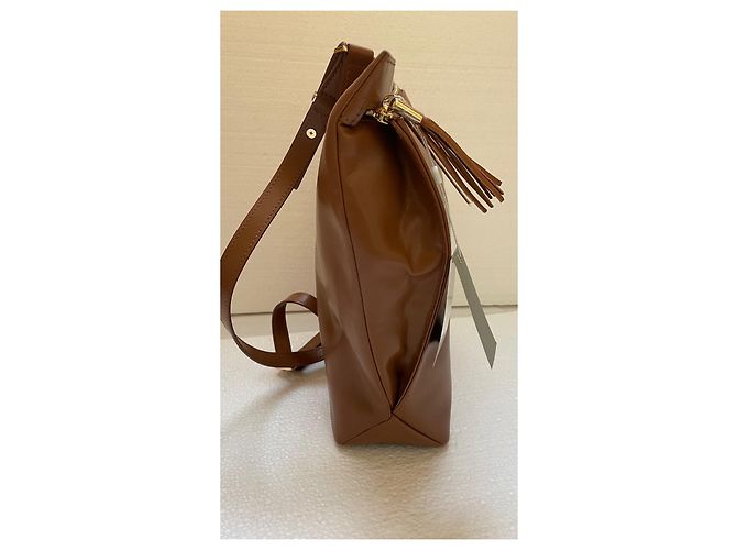 Autre Marque What For Leder Rucksack Hellbraun - Ansicht 8