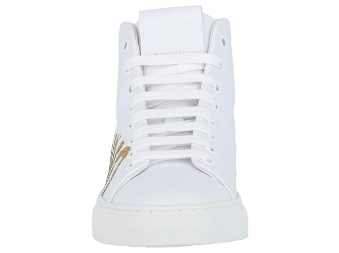 Sneakers alte Moschino in tela con logo - vista 4