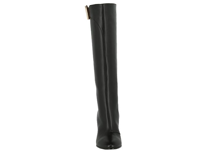 Botas altas de cuero con logo M de Moschino - vista 4