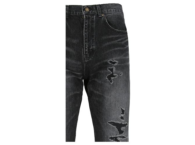 Jeans larghi effetto consumato di Saint Laurent - vista 3