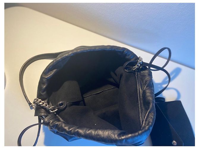 Borsa a secchiello Teddy Saint Laurent in pelle Nero - vista 6