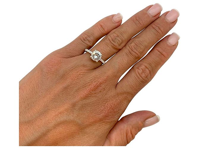 inconnue Solitärring mit Diamant von 1,53 Karat. - Ansicht 8