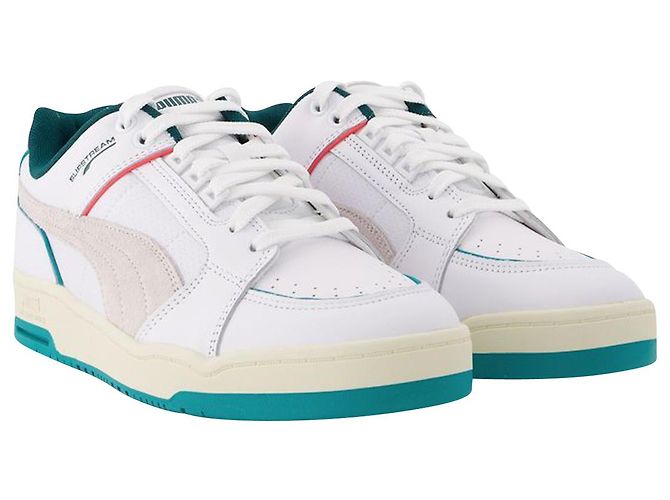 Puma Slipstream Retro Sum in pelle bianca e blu - vista 2
