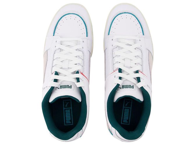Puma Slipstream Retro Sum in pelle bianca e blu - vista 4