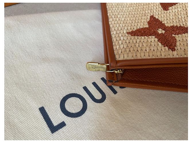 Toilettentasche von Louis Vuitton 26  Raffia-Monogramm Beige - Ansicht 5