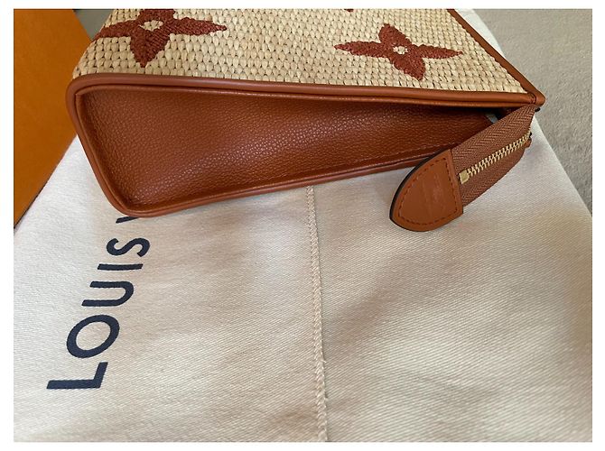 Toilettentasche von Louis Vuitton 26  Raffia-Monogramm Beige - Ansicht 8