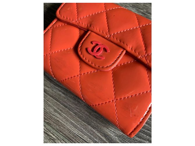 Chanel tarjetero Classique atemporal Naranja - vista 10