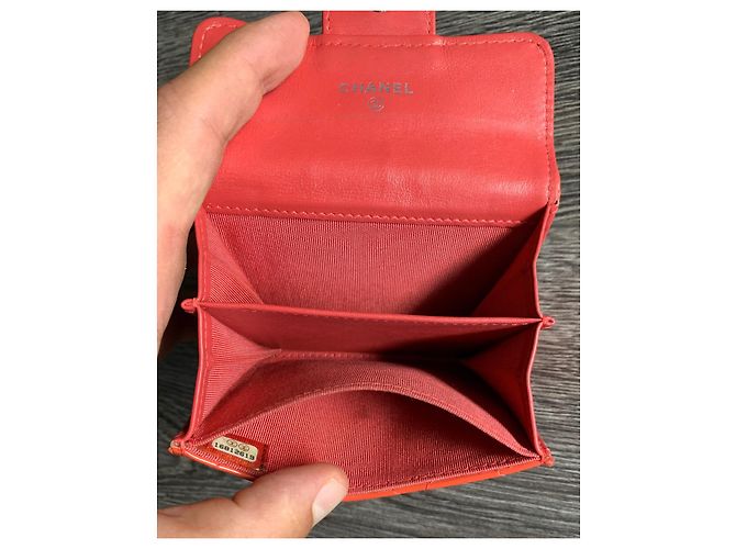 Chanel tarjetero Classique atemporal Naranja - vista 4
