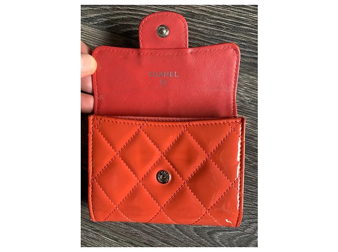 Chanel tarjetero Classique atemporal Naranja - vista 6