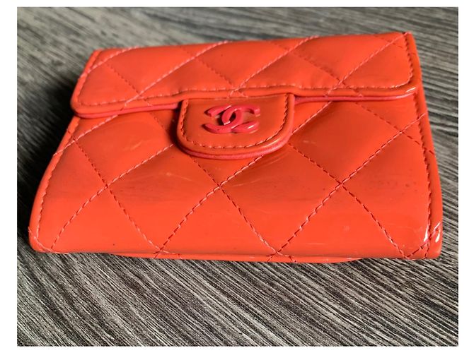 Chanel tarjetero Classique atemporal Naranja - vista 7