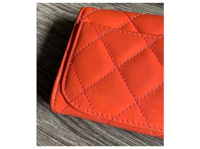 Chanel tarjetero Classique atemporal Naranja - vista 8