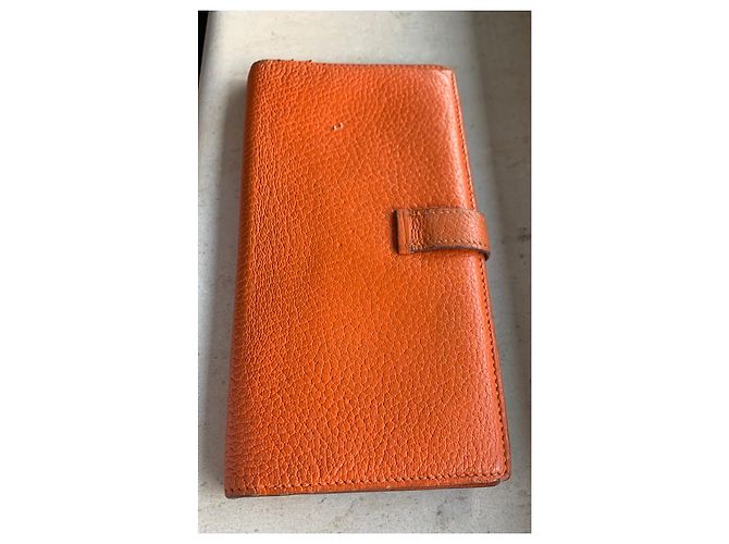 Béarn Hermès Bearn Geldbörse Orange Leder - Ansicht 8