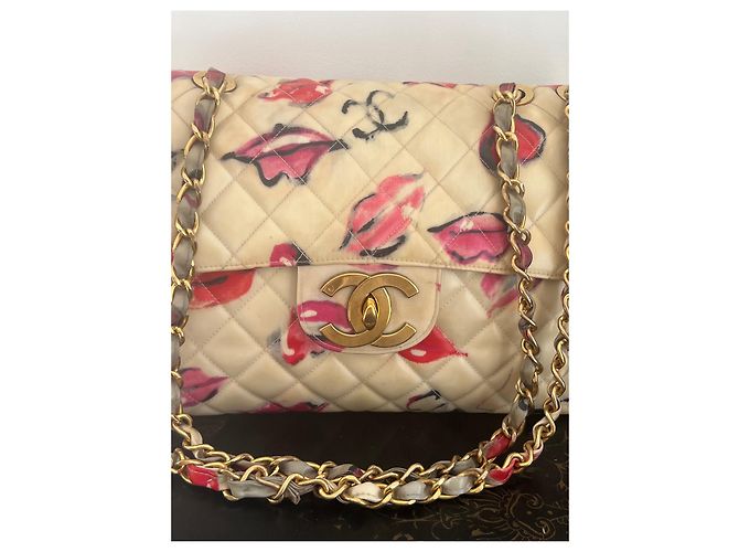 Chanel Maxi Timeless Handtasche aus Leder mehrfarbig - Ansicht 3