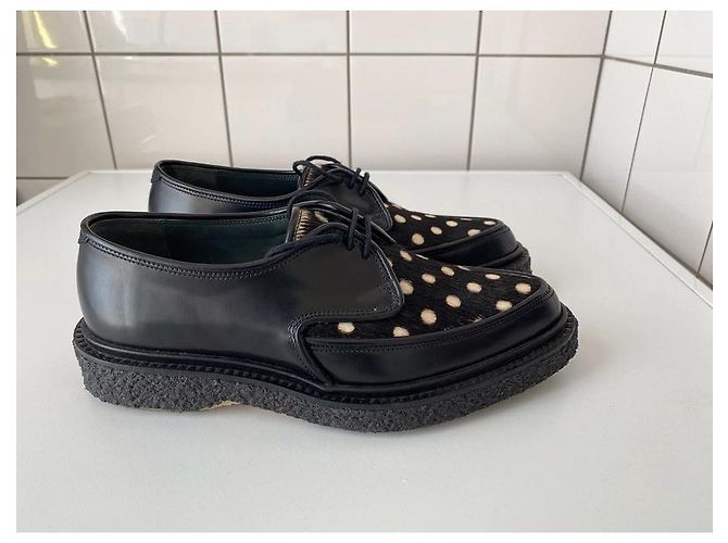 Adieu Modello 51 Scarpe Derby Nere in Pelle e Cavallino Nero - vista 3
