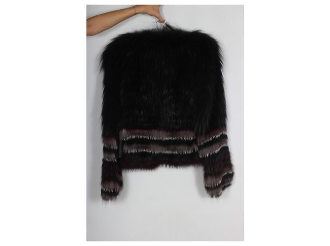 Chaqueta de pelo de Yigal Azrouel Negro - vista 3