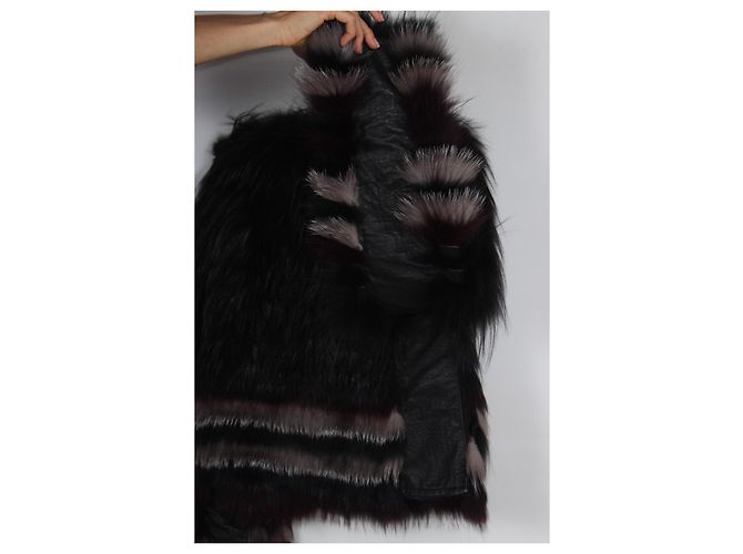 Chaqueta de pelo de Yigal Azrouel Negro - vista 4