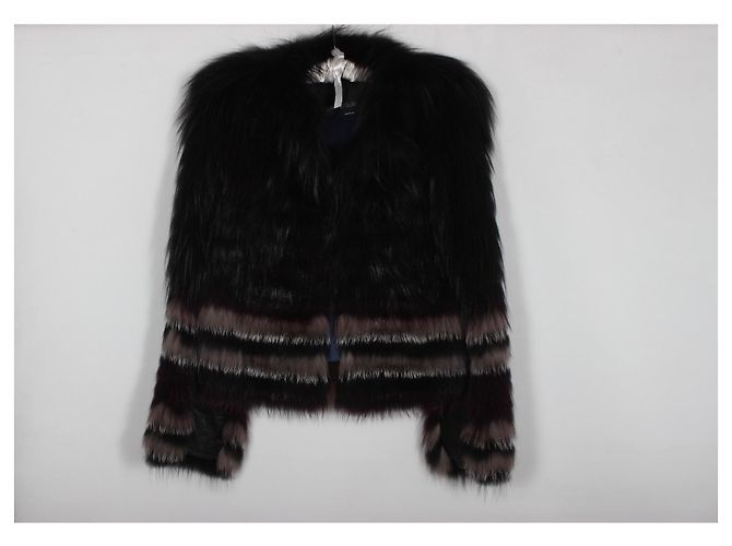 Chaqueta de pelo de Yigal Azrouel Negro - vista 6