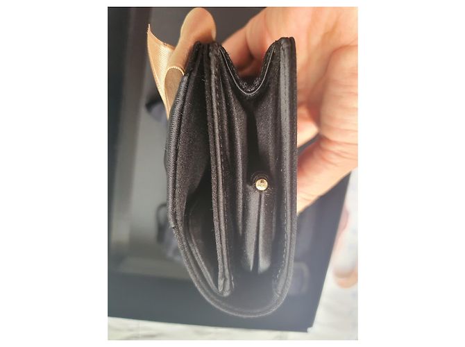 Borsa da sera / pochette Chanel Nero Beige D'oro Nocciola - vista 10