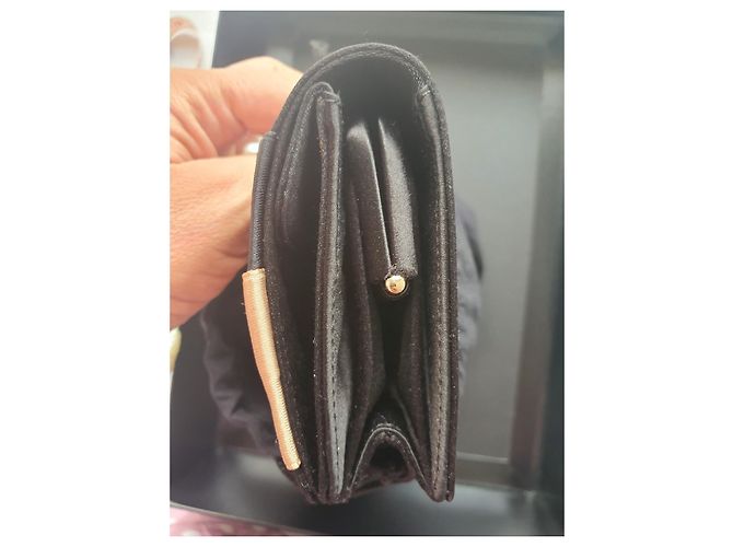 Borsa da sera / pochette Chanel Nero Beige D'oro Nocciola - vista 11