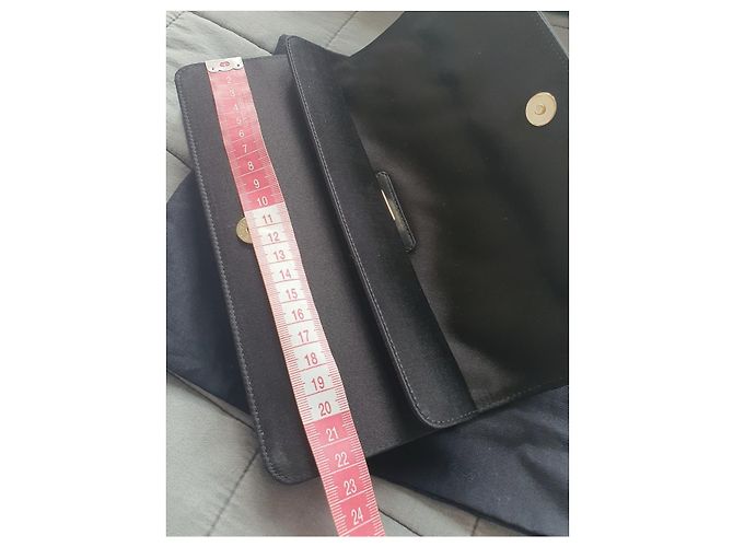 Borsa da sera / pochette Chanel Nero Beige D'oro Nocciola - vista 13