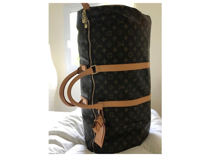 Louis Vuitton Borsa da viaggio Keepall 60 Marrone in Tela - vista 2
