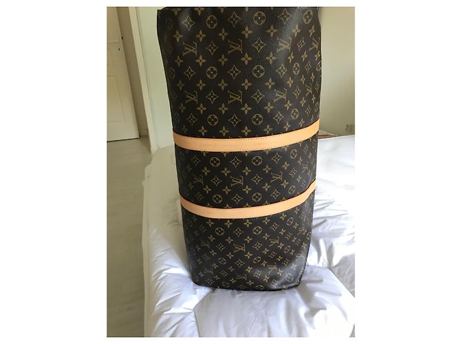 Louis Vuitton Borsa da viaggio Keepall 60 Marrone in Tela - vista 3