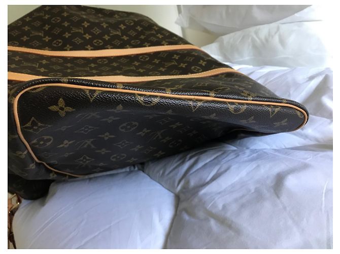 Louis Vuitton Borsa da viaggio Keepall 60 Marrone in Tela - vista 7