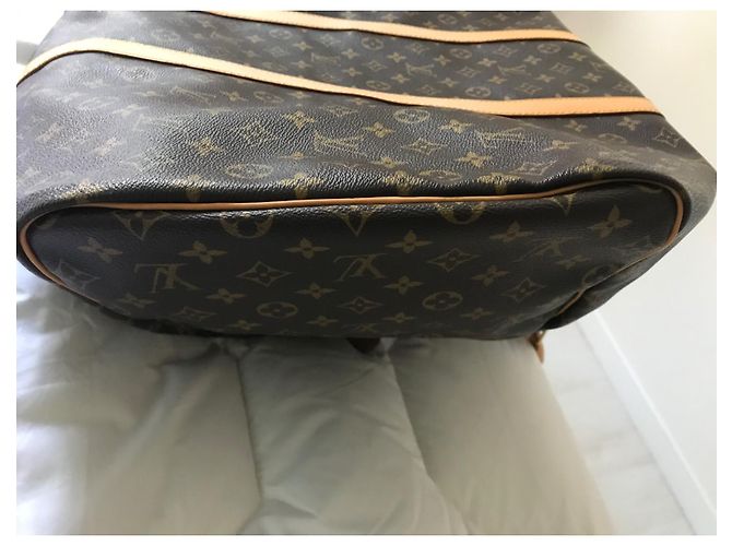 Louis Vuitton Borsa da viaggio Keepall 60 Marrone in Tela - vista 8