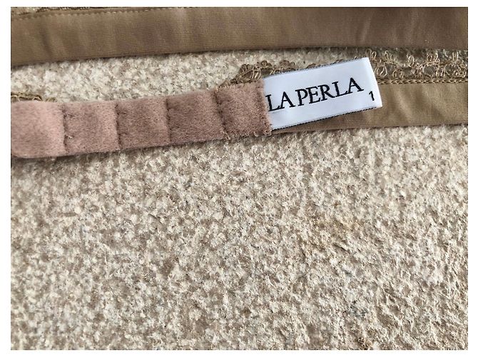 Sujetador triangular de encaje y seda sin aros.1 La perla Beige - vista 6
