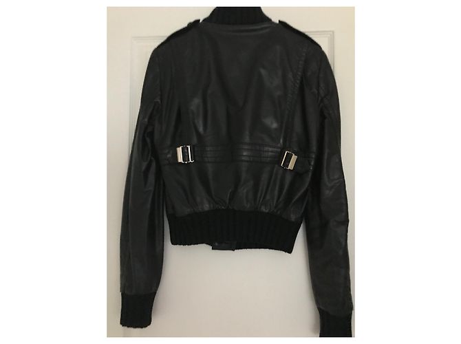 Chaqueta Gucci de piel de cordero negra Negro - vista 4