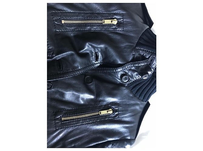 Chaqueta Gucci de piel de cordero negra Negro - vista 5