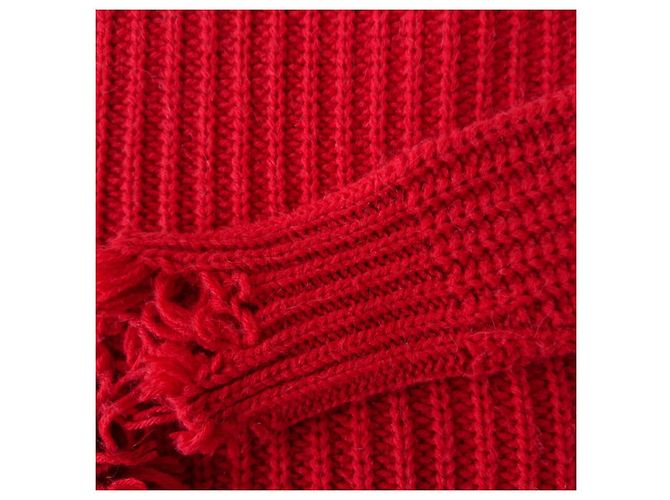 Jersey de cuello alto rojo Pinko con flecos Roja - vista 4