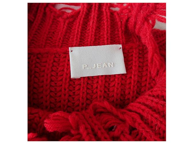 Jersey de cuello alto rojo Pinko con flecos Roja - vista 5