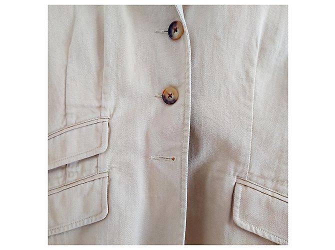 Americana Ralph Lauren de sarga de algodón beige - vista 2