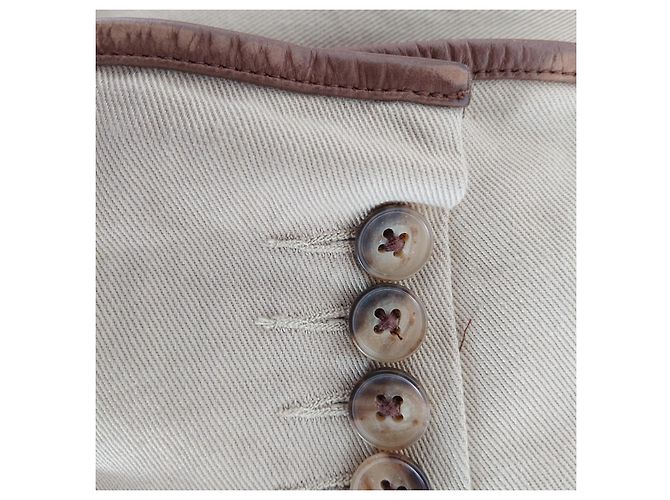 Americana Ralph Lauren de sarga de algodón beige - vista 5
