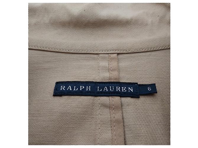 Americana Ralph Lauren de sarga de algodón beige - vista 6