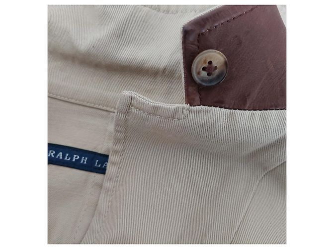 Americana Ralph Lauren de sarga de algodón beige - vista 7
