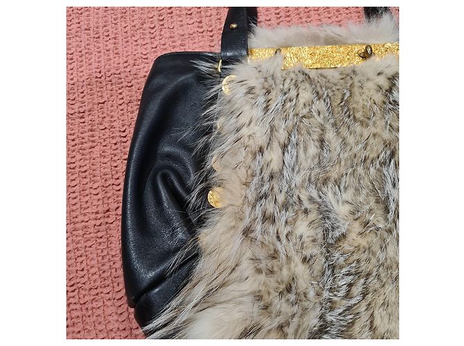 Magnífica e rara bolsa de pele Christian Louboutin Muito Preto - vista 10