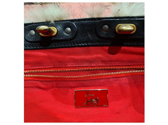 Magnífica e rara bolsa de pele Christian Louboutin Muito Preto - vista 3