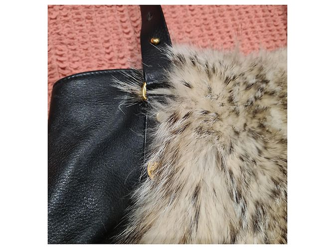 Magnífica e rara bolsa de pele Christian Louboutin Muito Preto - vista 6