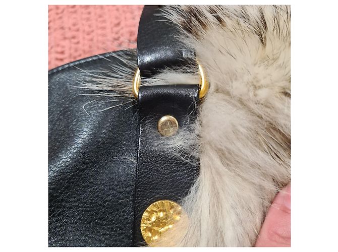 Magnífica e rara bolsa de pele Christian Louboutin Muito Preto - vista 7